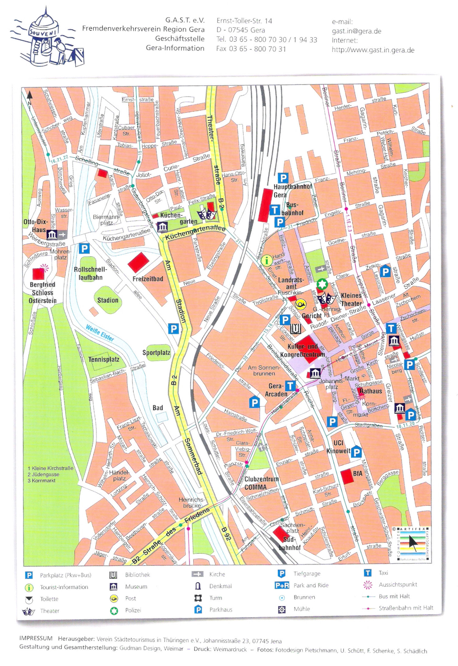 Guide to Bach Tour: Gera - Maps