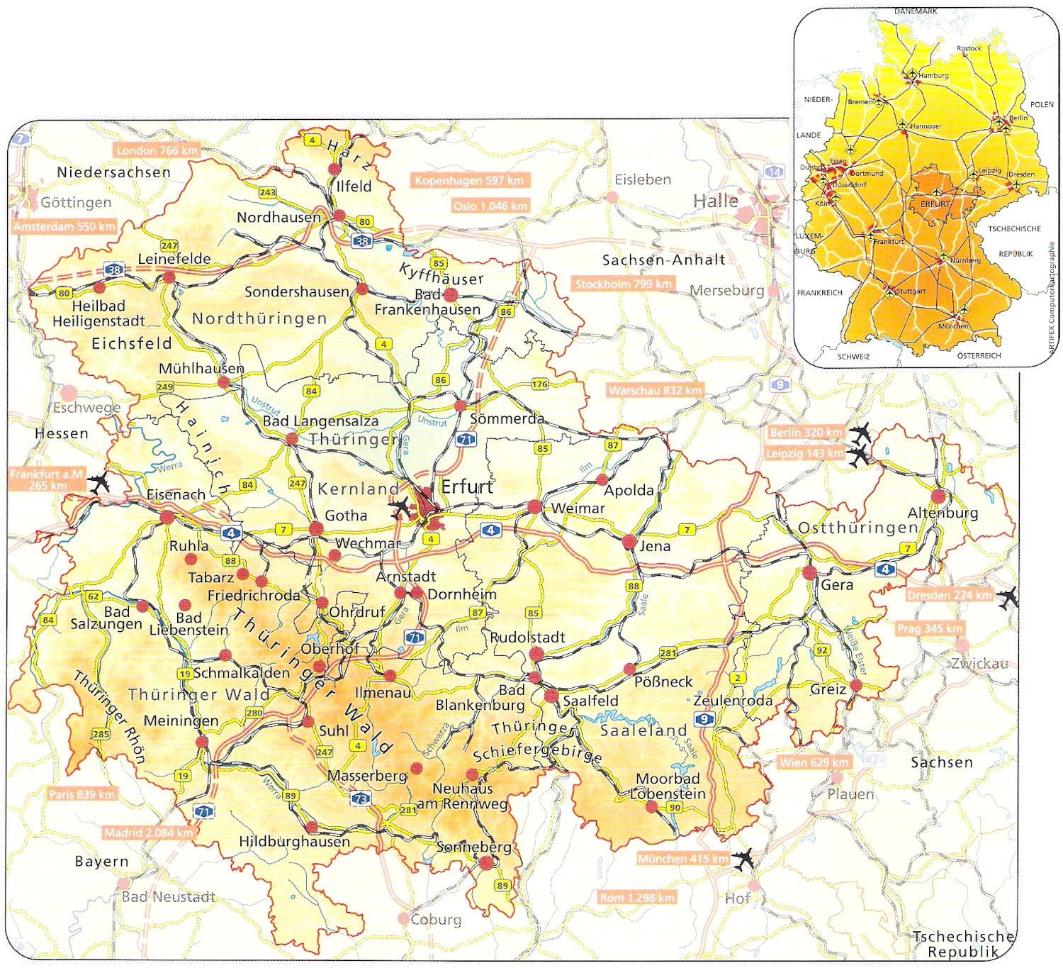 Guide to Bach Tour: Meiningen - Maps
