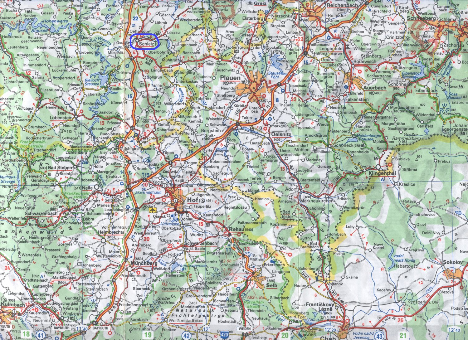 Guide to Bach Tour: Schleiz - Maps