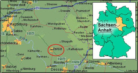 Guide to Bach Tour: Zerbst - Maps
